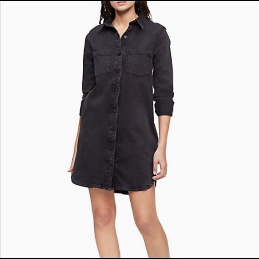 Calvin Klein jeans denim button down dress/jacket